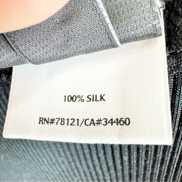 Eileen Fisher | 100% Silk Tank w Lace Edge, M - Picture 7 of 8